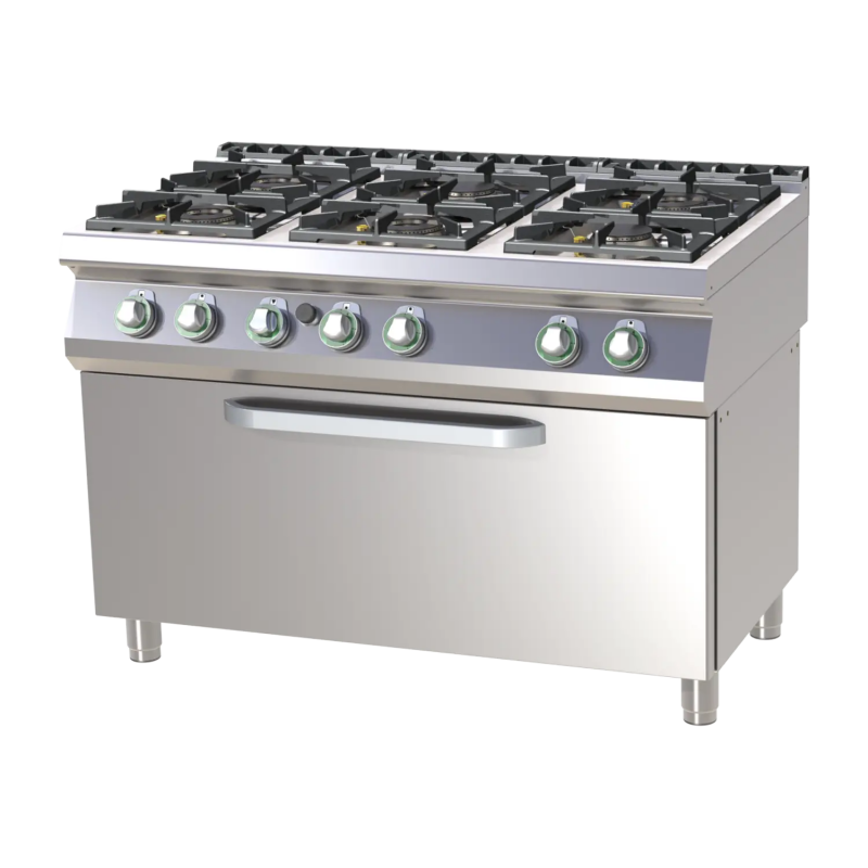 Cuisinière à gaz 6 feux vifs 4 x 7 5 2 x 4 5 kW sur électrique