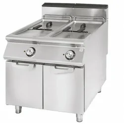 Friteuse électrique professionnelle sur coffre 2 bacs 17 litres