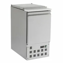 Saladette réfrigérée inox - 1 porte + couvercle télescopique - 1 bac GN 1/1