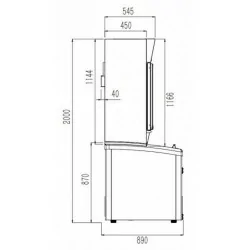 Chambre froide murale 2 portes en verre