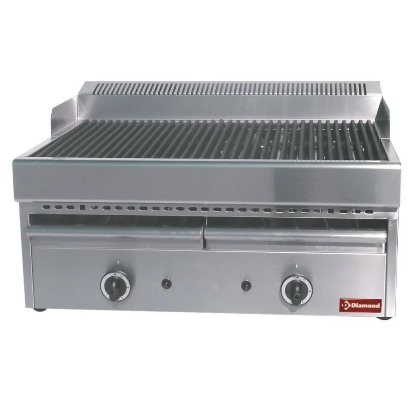 Grill-vapeur gaz avec grille de cuisson en fonte -Top-