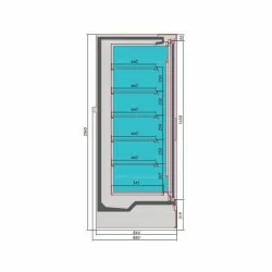 Armoire réfrigérée black positive -1/+5°C - 2 portes vitrées battantes