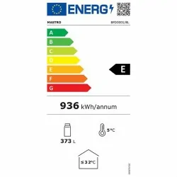 Vitrine réfrigérée verticale 379 litres avec canopy  +1°/+10°C