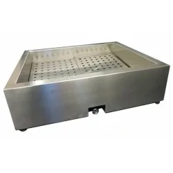 Bac à glace pilée inox poissonnerie - 1/1 GN - 402 x 590 x 170 mm