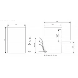 Lave-verres - 14 litres - STEELTECH DG - Panier 450 x 450 mm - COLGED