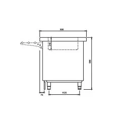 Bain-marie 6x GN 1/1 - 200 mm de profondeur