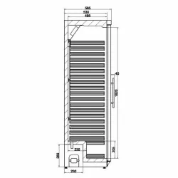 Armoire réfrigérée positive 400L - porte vitrée -2/+8°C