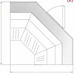 Vitrine d'angle pour gamme CVEP-9-RC - DOCRILUC