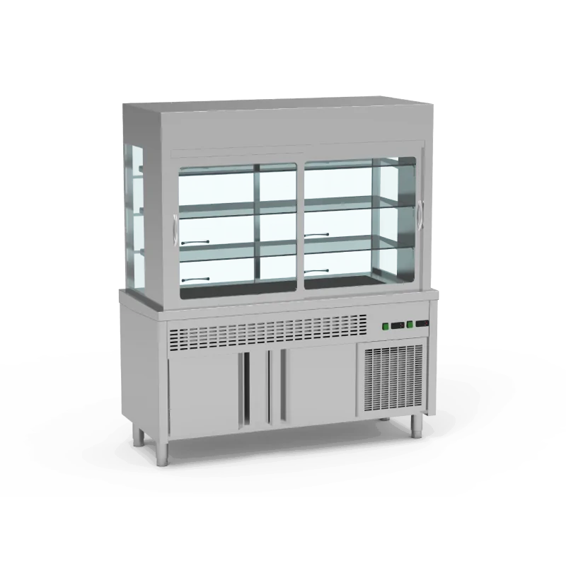 Meuble avec cuve + vitrine réfrigérée 3 niveaux- 41/1-200 L - ERATOS