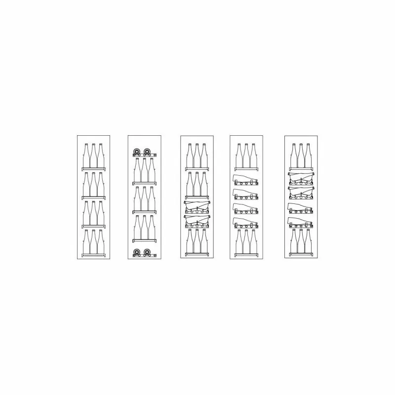 Vitrine à vin 220cm 3 portes traversantes (livrée démontée)- 384 L - GEMM