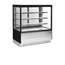 Vitrine de boulangerie 3 niveaux - vitrage droit - 2 à 8 - °C - 1205 x 745 x 1350 mm - Ventilé