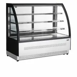 Vitrine de boulangerie 3 niveaux - vitrage bombé - 2 à 8 - °C - 1505 x 745 x 1360 mm - Ventilé