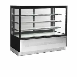 Vitrine de boulangerie 3 niveaux - vitrage droit - 2 à 8 - °C - 1505 x 745 x 1360 mm - Ventilé