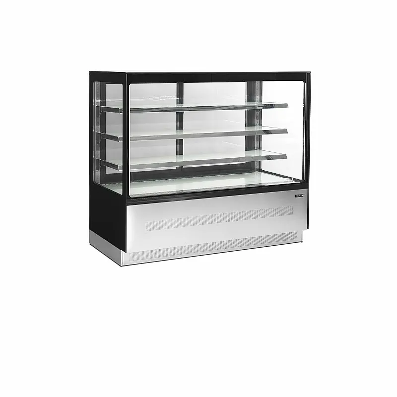 Vitrine de boulangerie 3 niveaux - vitrage droit - 2 à 8 - °C - 1505 x 745 x 1360 mm - Ventilé