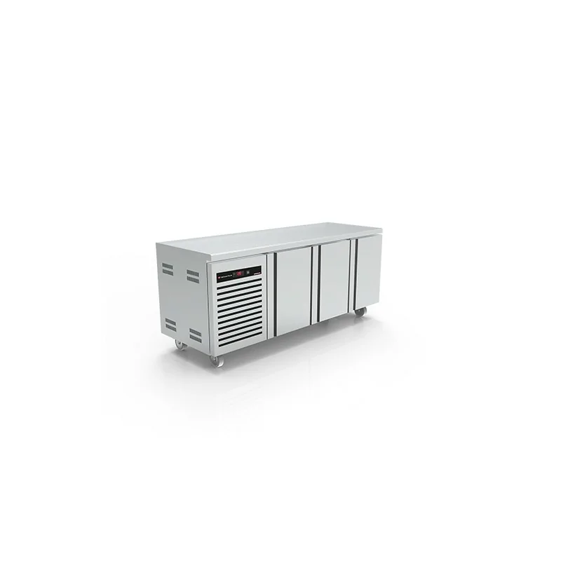 DESSERTE REFRIGEREE - T°C POSITIF (- 2°C/+ 8°C) prof. 600 MM - 416L - CENTRALE 3 PORTES