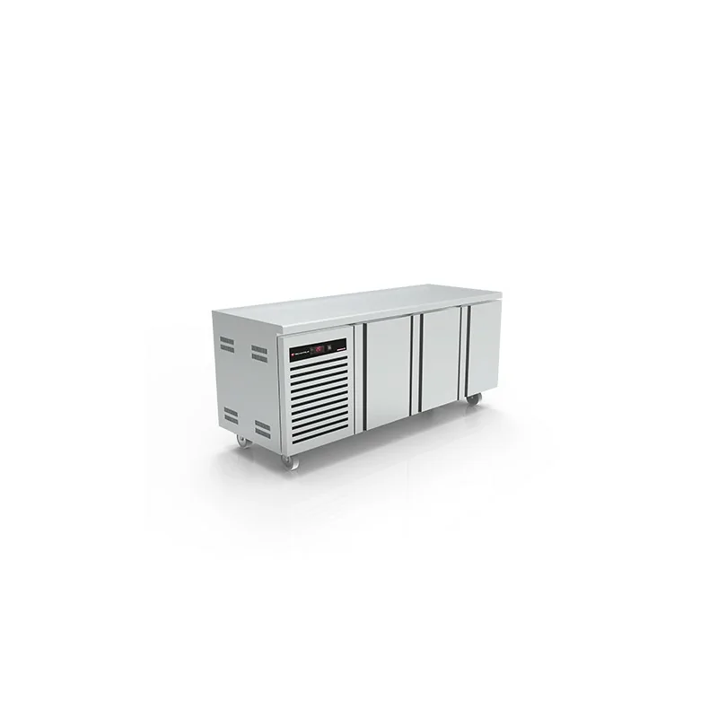 DESSERTE REFRIGEREE - T°C POSITIF (- 2°C/+ 8°C) prof. 700MM - 428L - CENTRALE - 3 PORTES