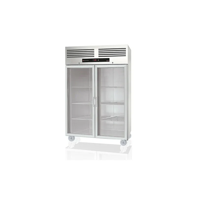 ARMOIRE REFRIGEREE - T°C POSITIF VENTILE(-2/+8°C) 1400L - 2 PORTES VITREES - 600X400