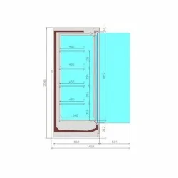 Armoire réfrigérée black positive -1/+5°C - 4 portes vitrées battantes