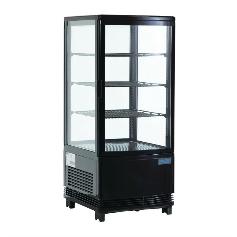 Vitrine réfrigérée positive noire Polar Série C 68L