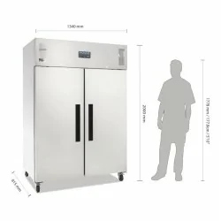 Armoire réfrigérée positive GN double porte Polar Série G 1200L