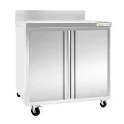 Meuble bas inox central sur...