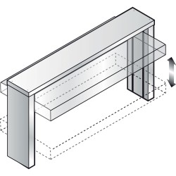 Superstructure avec coupole, remontée auto options et accessoires 1450x625xh560