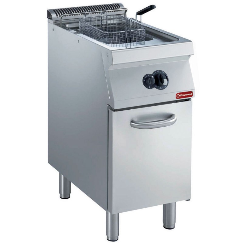 Friteuse professionnelle gaz cuve y bruleurs ext avec meuble