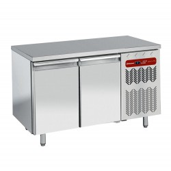 Table de travail refrigeree timbre négative ventilée 2 portes GN 1/1 260 L