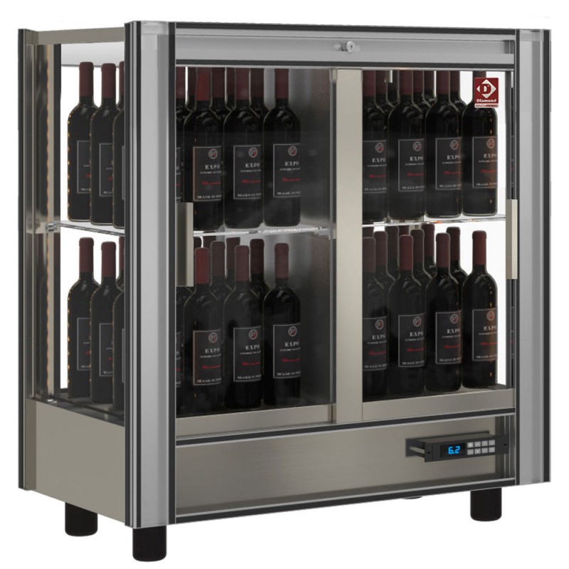 Vitrine à vins réfrigérée modulable traversante 216 L positive