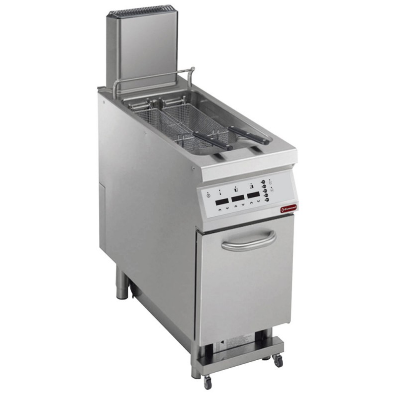 Friteuse gaz 1 cuve en ""Y"" 23 litres, sur meuble, ""DIGIT"" dim. 400x900xh850/920