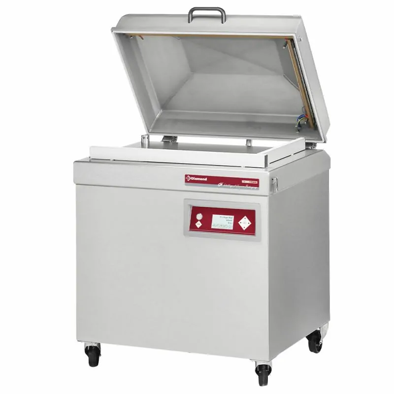 Machine sous-vide, cuve inox 800x500xh200 machine sous-vide sur meuble a cloche 910x740xh1120