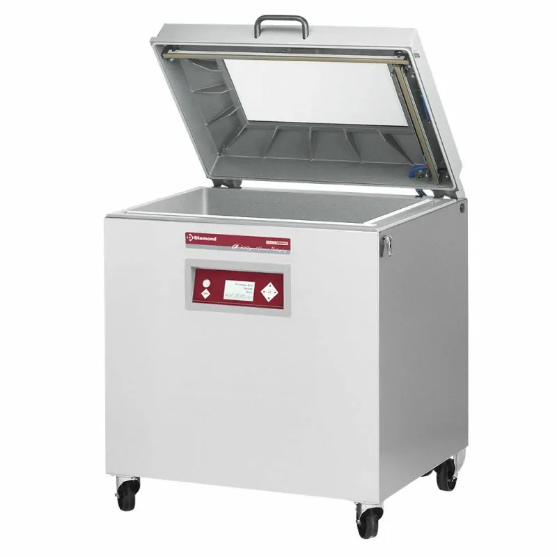 Machine sous-vide, cuve aluminium 800x500xh2/35 machine sous-vide sur meuble a cloche 910x740xh1060