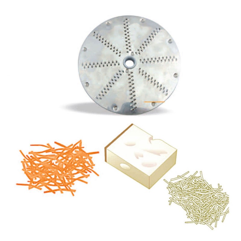 Disque râpe mozzarella fromage 4 mm coupe légumes électrique