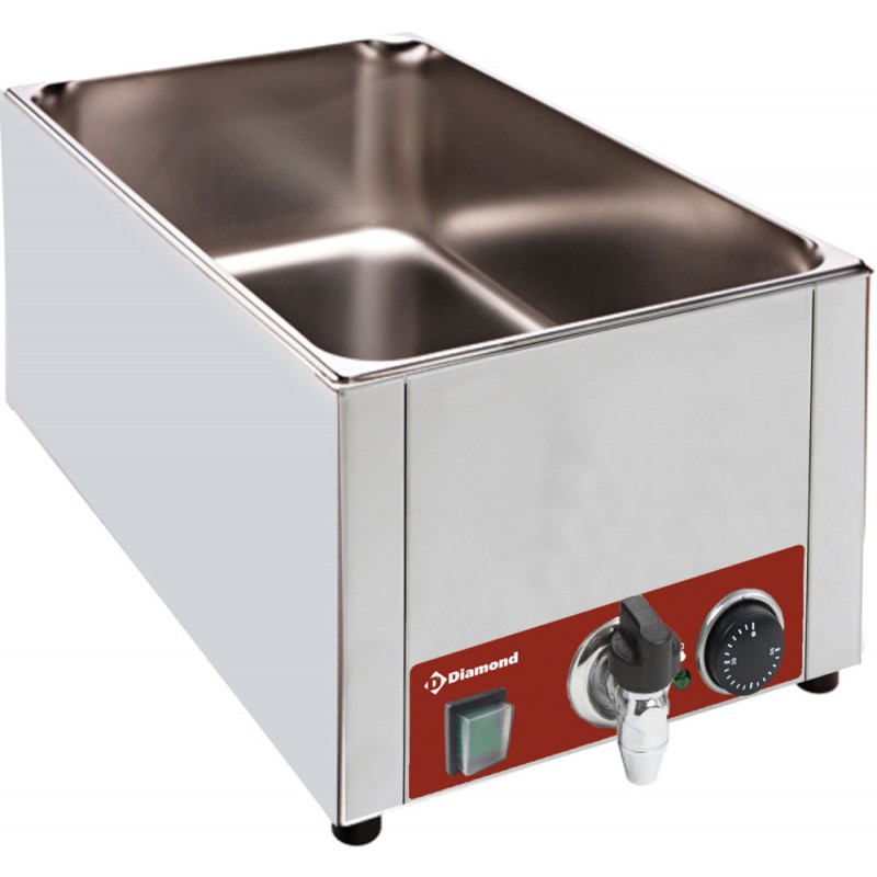 Bain Marie de table électrique GN 1/1 avec robinet