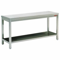 Table inox de travail avec 1 étagère profondeur 600 mm gamme standard line 600x600xh880/900