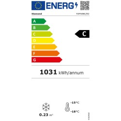 Vitrine de table T° négative, congelation 50 litres, avec caisson lumineux