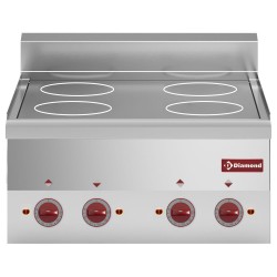 Cuisinière vitrocéramique 4 plaques à poser