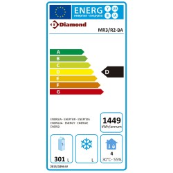 Table frigo, ventilée litres , 3 portes GN 1/1 405 litres profi line 1800x700xh880/900