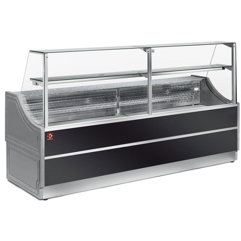 Comptoir vitrine réfrigère sans réserve Orléans plus noir GAZ R290 1500x810xh1350