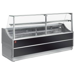 Comptoir-vitrine réfrigère sans réserve Orléans plus noir GAZ R290 2500x810xh1350