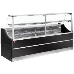 Comptoir-vitrine réfrigère sans réserve Orléans plus noir GAZ R290 2500x810xh1350