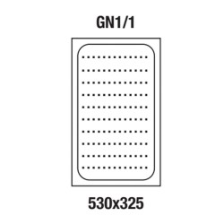 Bac inox fond perfore hauteur 40 mm GN 1/1