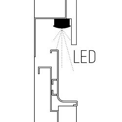 Option: illumination led dans moulure décoration Metrika Line