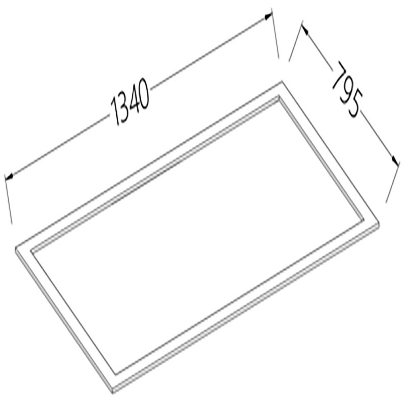 Option Cadre inox pour encastrer L 1300 mm EURONORM