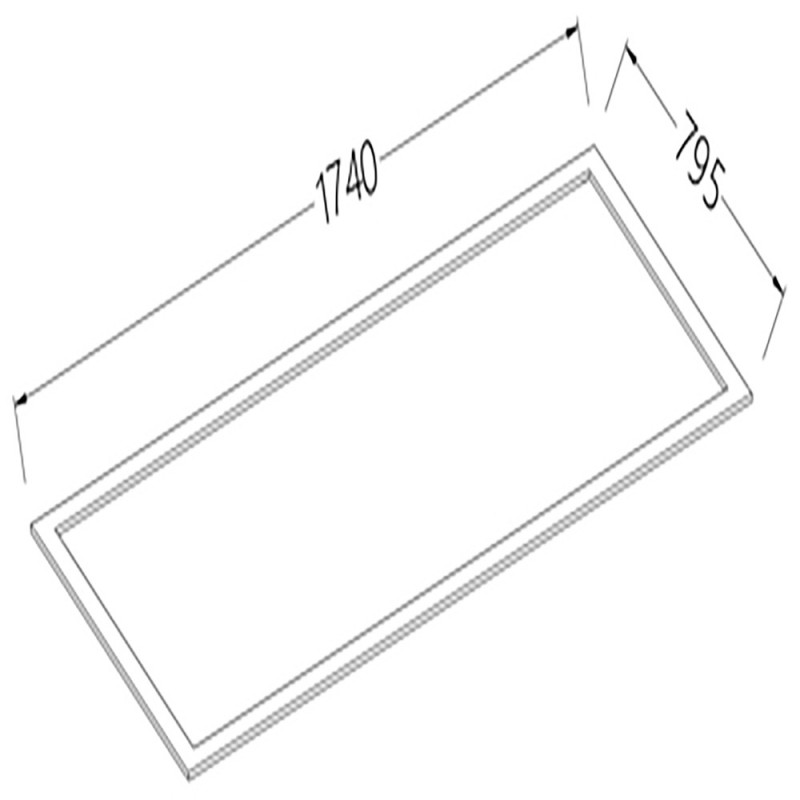 Option Cadre inox pour encastrer L 1700 mm EURONORM