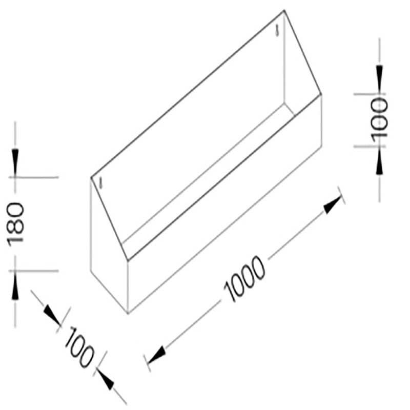 Option Poche porte bouteille inox L 1000 mm