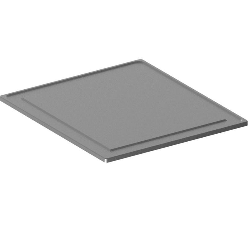 Plaque lisse acier inox 1 brûleur dim. 334x298xh20