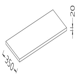 Option Tablette service surélevé inox aisi 304 scotch-brite