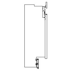 Kit frontal décoratif comptoir vitrine Metrika Line dimension : h665