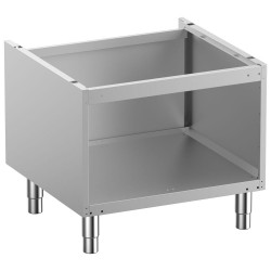 Soubassement ouvert, sur pieds inox réglable 700x655xh600